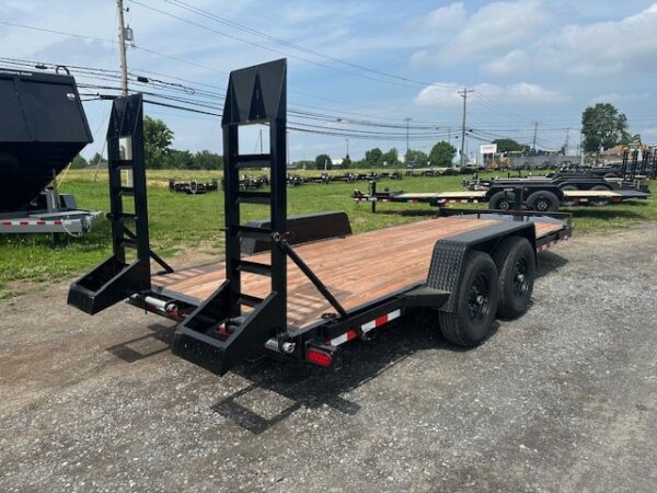 2024 BWise 7 x 18 Equipment Trailer – Heavy Duty Ladder Ramps