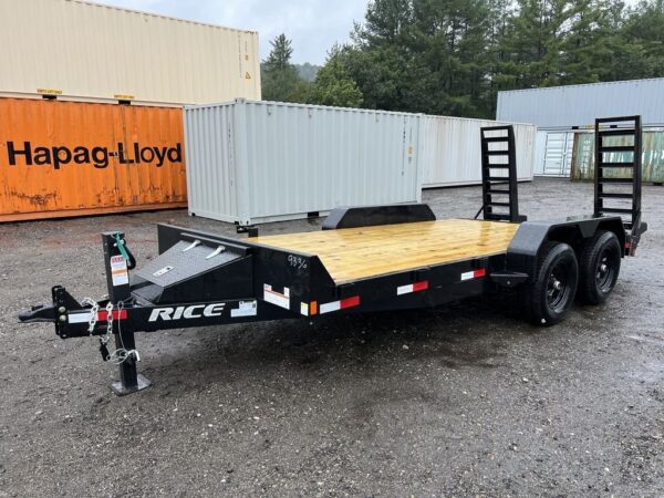 2024-rice-trailers-7x16-10k-equipment-hauler-w-d-rings-spare-mount-toolbox-2.jpg 2024 Rice Trailers 7×16 10K Equipment Hauler w/D-Rings, Spare Mount, & Toolbox