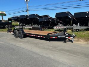 BWise 7 x 22 Heavy Duty Equipment Trailer – Ladder Ramps