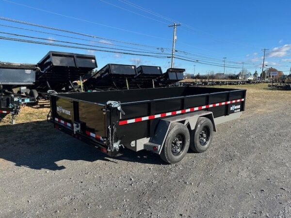 BWise 7 x 16 Heavy Duty Dump Trailer – Low Profile With Ramps
