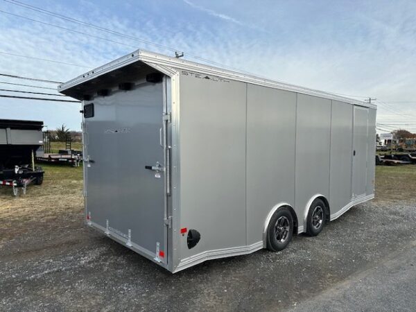 Cargo Pro 8.5 x 20 Aluminum V-Nose Car Hauler – Escape Door