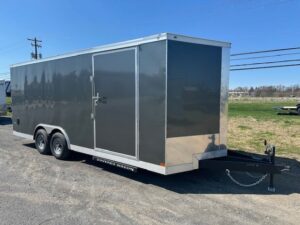 Covered Wagon 8.5 x 20 V-Nose Enclosed Car Trailer – 6″ Added Height