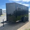 Homesteader 6 x 12 V-Nose Enclosed Cargo Trailer – Black Trim