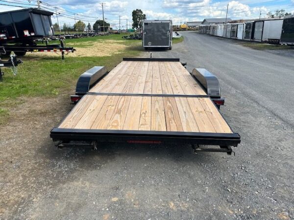 Premier 7 x 18 Wood Deck 7k Open Car Trailer – Slide Out Ramps