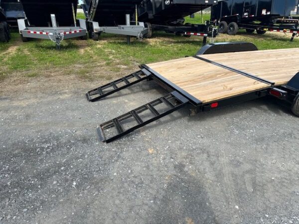 Premier 7 x 18 Wood Deck 7k Open Car Trailer – Slide Out Ramps