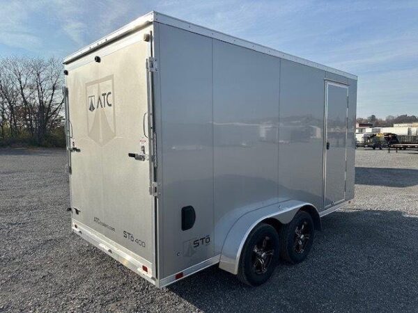 ATC 7 x 14 Enclosed Aluminum V-Nose Trailer – Aluminum Wheels