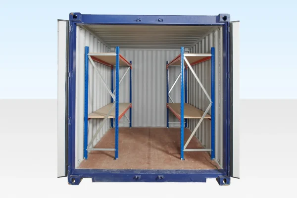 Adjustable, Heavy Duty Two Tier Container Racking (Single Bay)