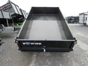 BWise 6 x 10 Low Profile Dump Trailer – Combo Gate & Ladder Ramps