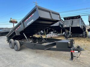 BWise 7 x 16 Low Profile Dump Trailer – Telescopic Cylinders