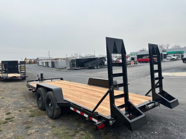 BWise 7 x 20 Heavy Duty Equipment Trailer – Ladder Ramps