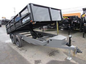 BWise 7 x 12 Deckover Dump Trailer – Fold Down Sides