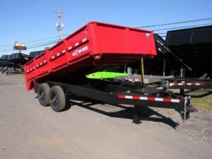 BWise 7 x 14 Deckover Dump Trailer – Fold Down Sides