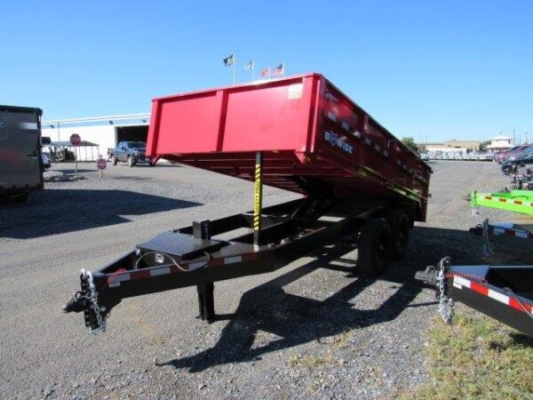 BWise 7 x 14 Deckover Dump Trailer – Fold Down Sides