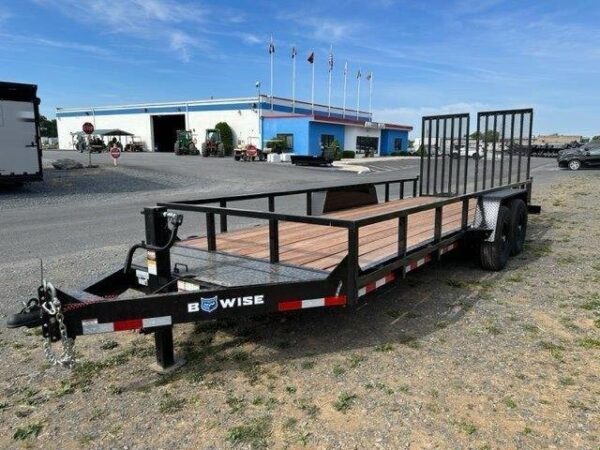 BWise 7 x 20 Equipment Trailer – Split Landscape Ramp