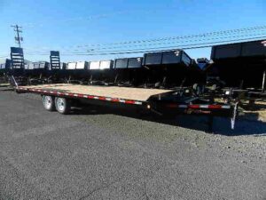BWise 8 x 24 Deckover Equipment Trailer – Pop Up Beavertail