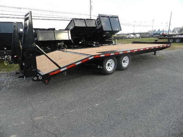 BWise 8 x 24 Deckover Equipment Trailer – Wedge Style Ramps