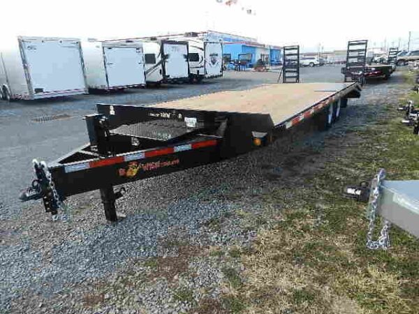 BWise 8 x 24 Deckover Equipment Trailer – Wedge Style Ramps