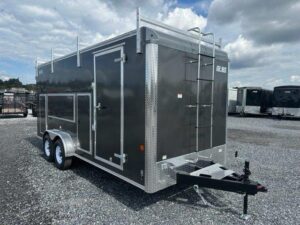 Car-Mate-7x18-Enclosed-Contractor-Trailer-Barn-Doors-Tool-Box-Compartments-Added-Height-4.jpg Car Mate 7 x 18 Enclosed Contractor Trailer – Exterior Tool Doors