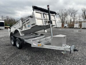 Cargo Pro 6 x 12 Aluminum Dump Trailer – Ladder Ramps