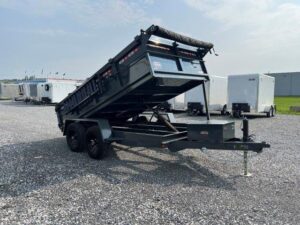 Covered Wagon 6 x 12 Prospector Dump Trailer – Ladder Ramps