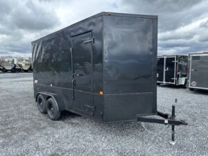 Homesteader 7 x 14 Enclosed Cargo Trailer – Black Trim OHV