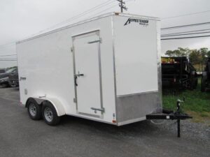 Homesteader 7 x 14 V-Nose Enclosed Trailer – 12″ Added Height