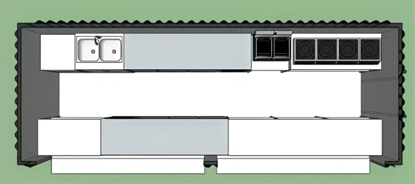 20Ft Shipping Container Shop For Full-Service Restaurant Or Coffee Shop