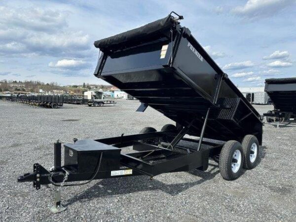 Premier 6 x 12 Low Profile Dump Trailer – Ladder Ramps