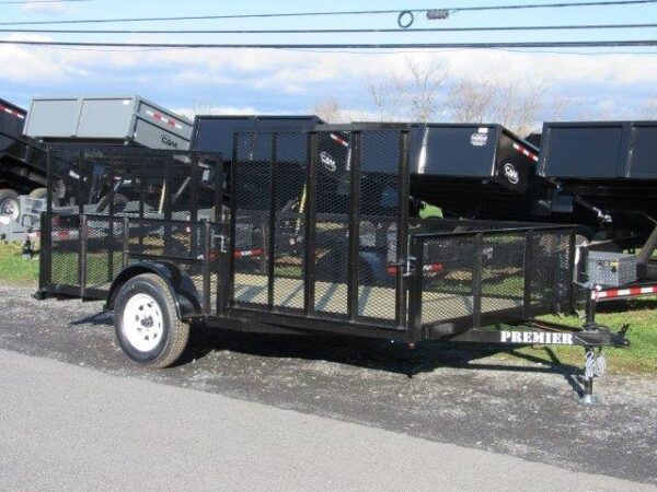Premier 7 x 12 Landscape Utility Trailer – Mesh Sides & ATV Ramp