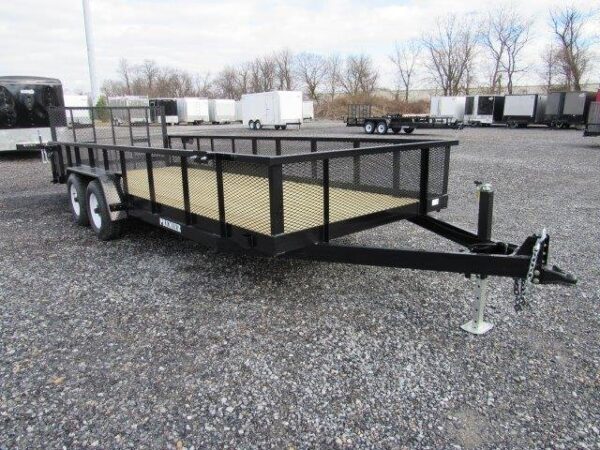 Premier-7x20-Landscape-Utility-Trailer-10K-GVW-Rear-Ramp-Gate-Mesh-Sides-4.jpg Premier 7 x 20 Landscape Utility Trailer – HD Ramp Gate