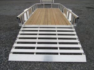 Sport Haven 6×12 Aluminum Utility Trailer – Bi-Fold Ramp Gate