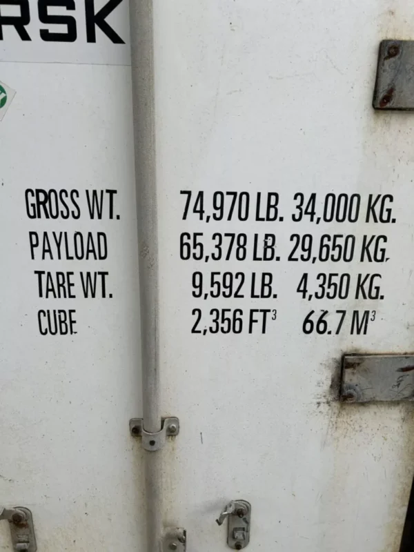 Maersk RAHC-031 Used 40ft Cold Storage Reefer Container – Model CCR18060